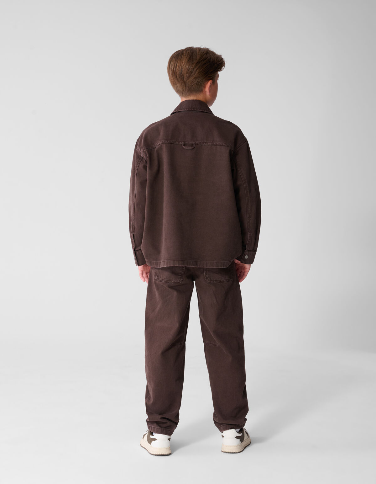 Twill Barrel Fit Broek Donkerbruin