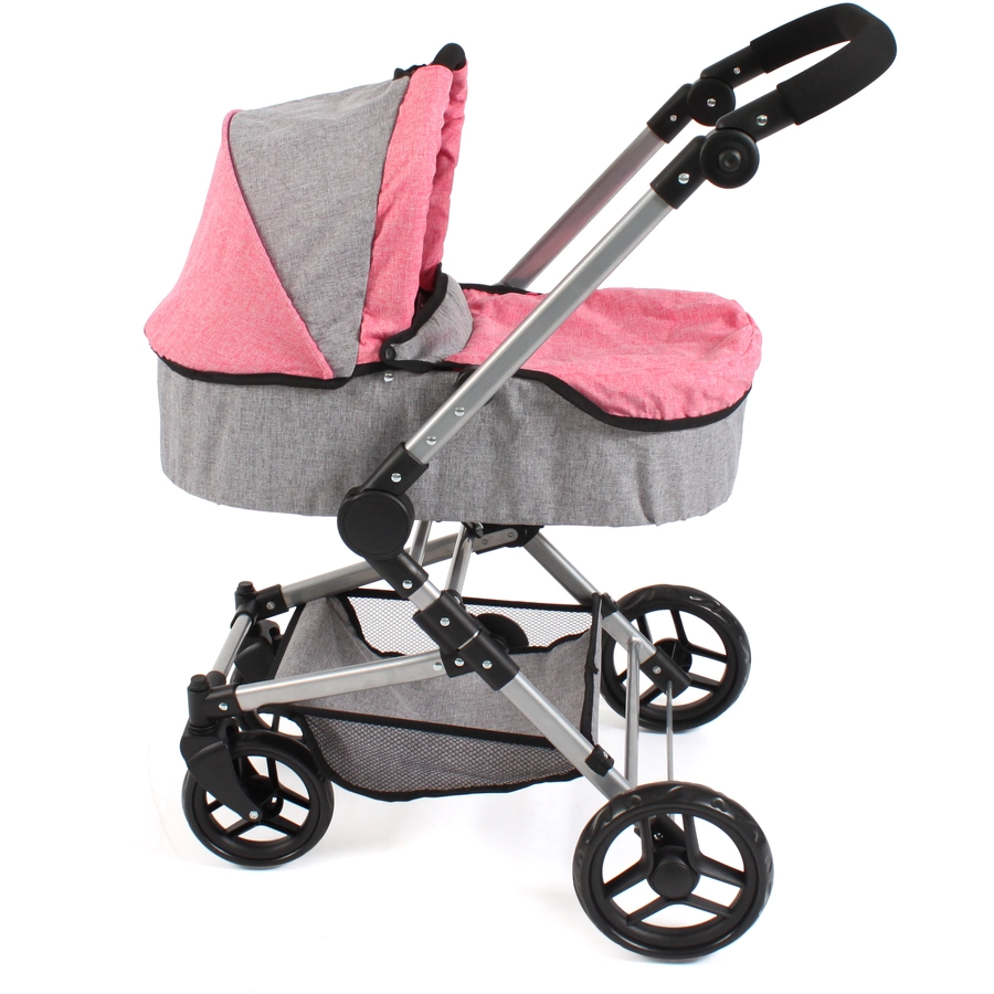 BAYER CHIC 2000 Kombipuppenwagen Fides 3 in 1 melange pink