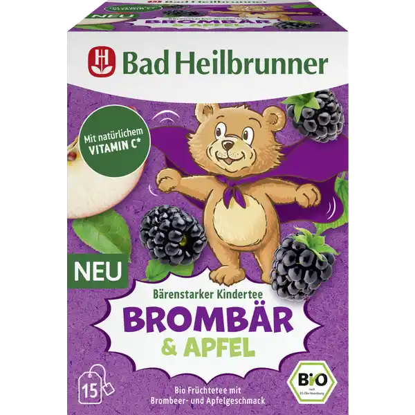 Bio Früchtetee Bärenstarker Kindertee Brombär Apfel mit natürlichem Vitamin C*
