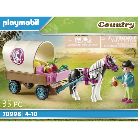 Carriole avec enfant et poney - Playmobil Country 70998