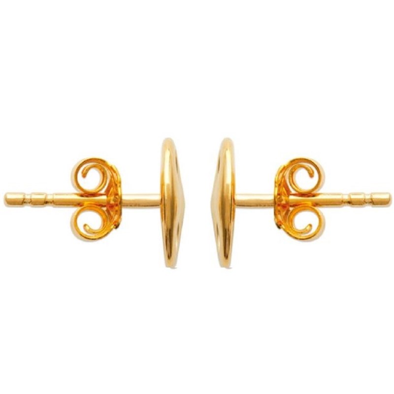 Boucles d'oreilles grain de café Plaqué OR 750 3 microns