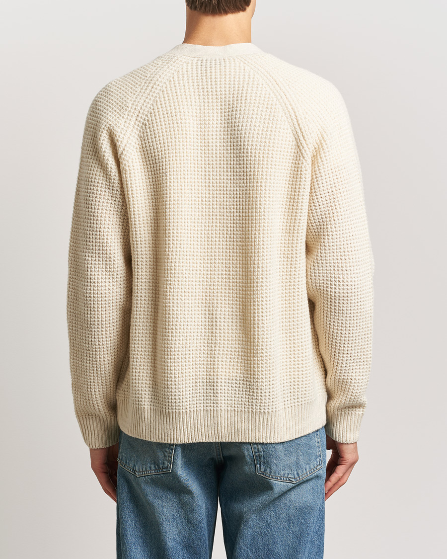 Les Deux Grady Waffle Cardigan Ivory
