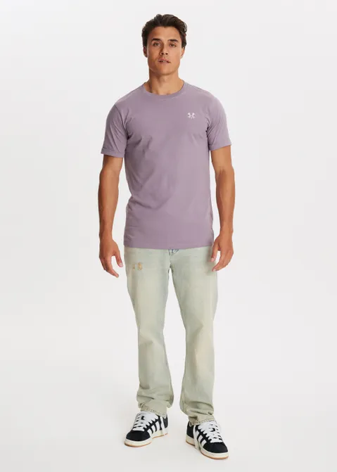 T-shirt met kruis logo paars (PRS.M)