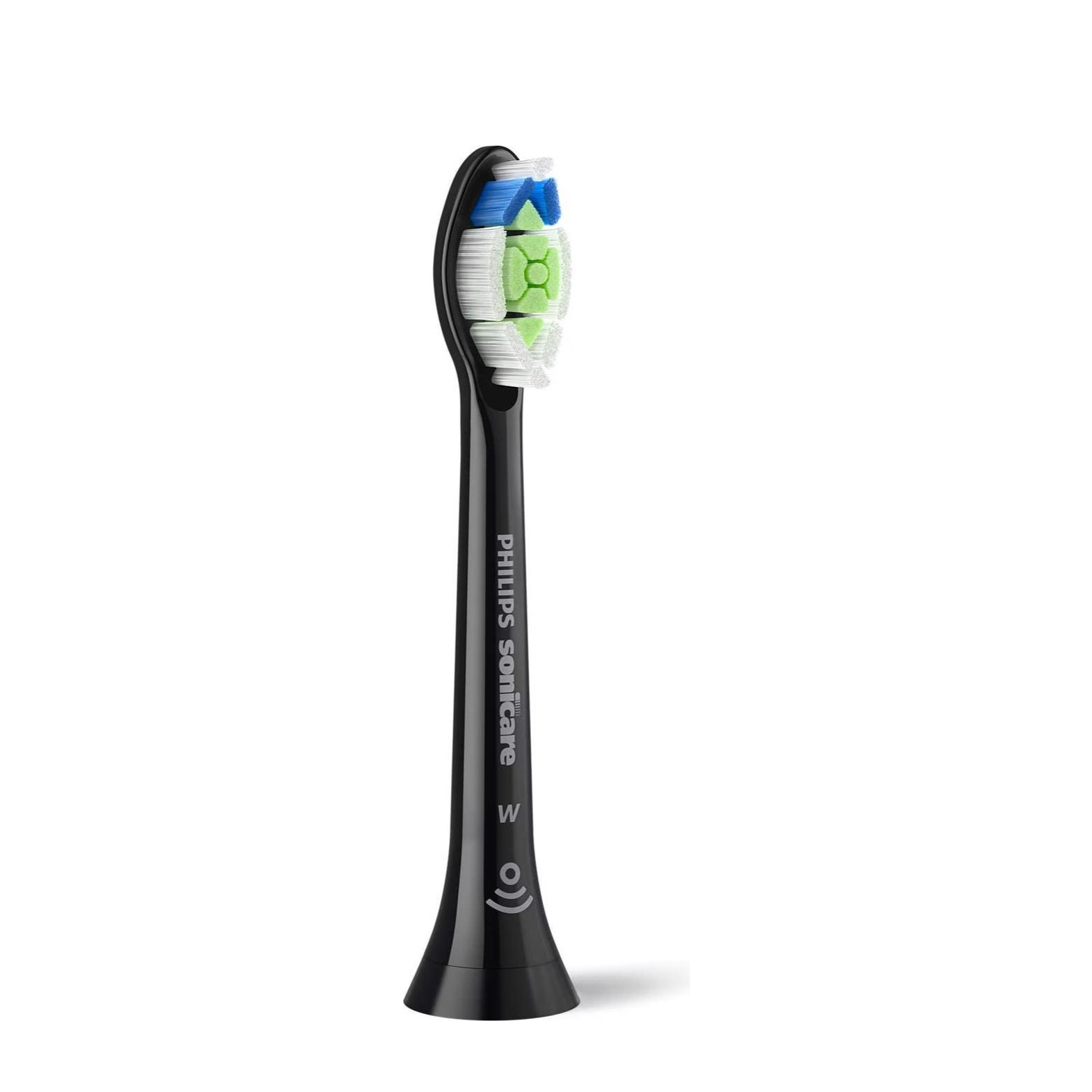 (4er Set) W2 Optimal White Ersatz Zahnbürstenkopf für Philips Sonicare Elektrische Zahnbürsten (HX6064/11) - Schwarz