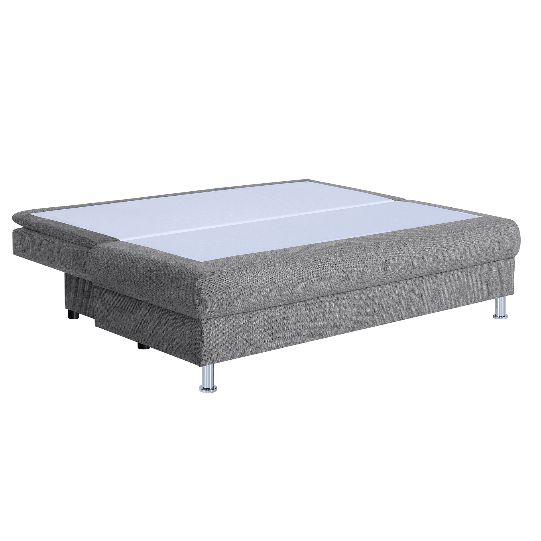 Schlafsofa - taupe - Staukasten - integrierter Topper