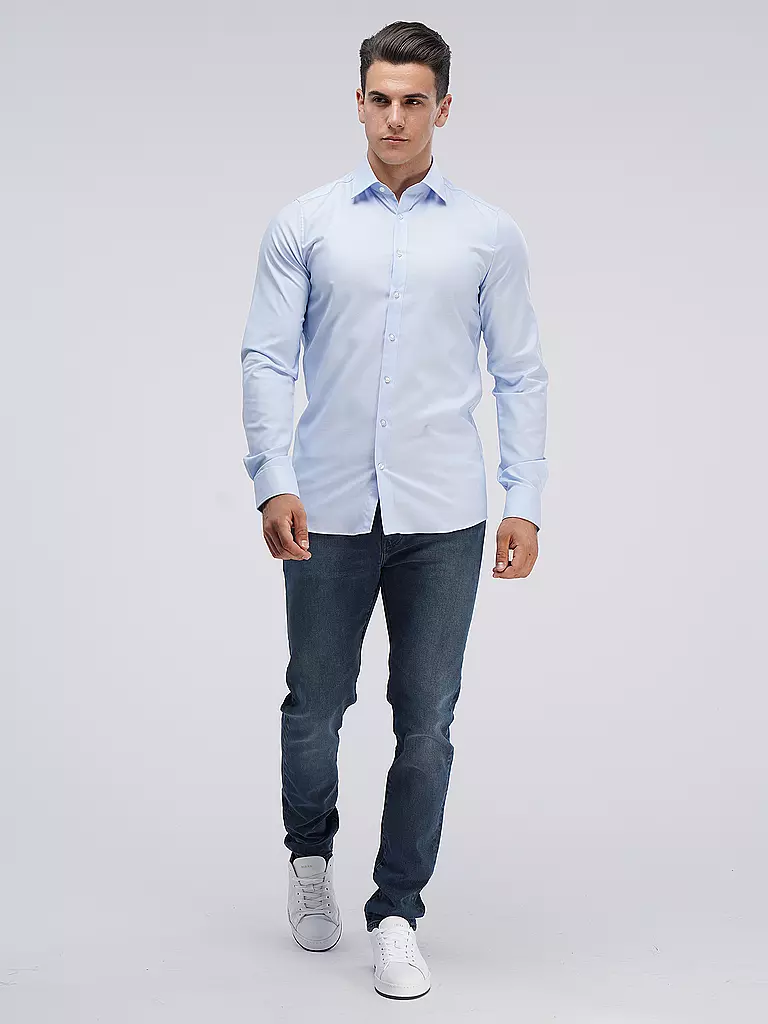OLYMP LEVEL FIVE Hemd Body Fit Extralange Ärmel hellblau