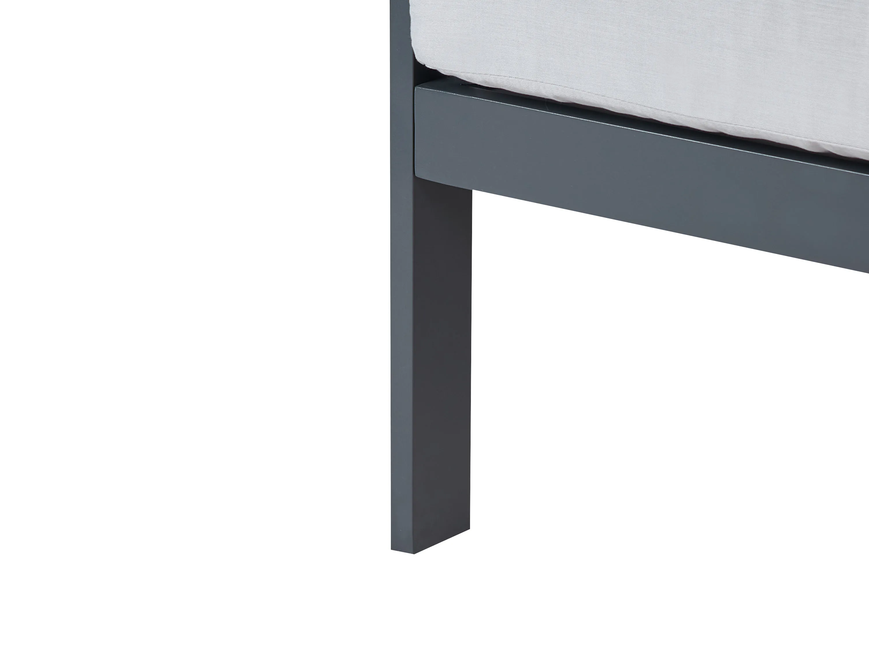 Tuin loungebank 3-zits KIATO Metaal Lichtgrijs