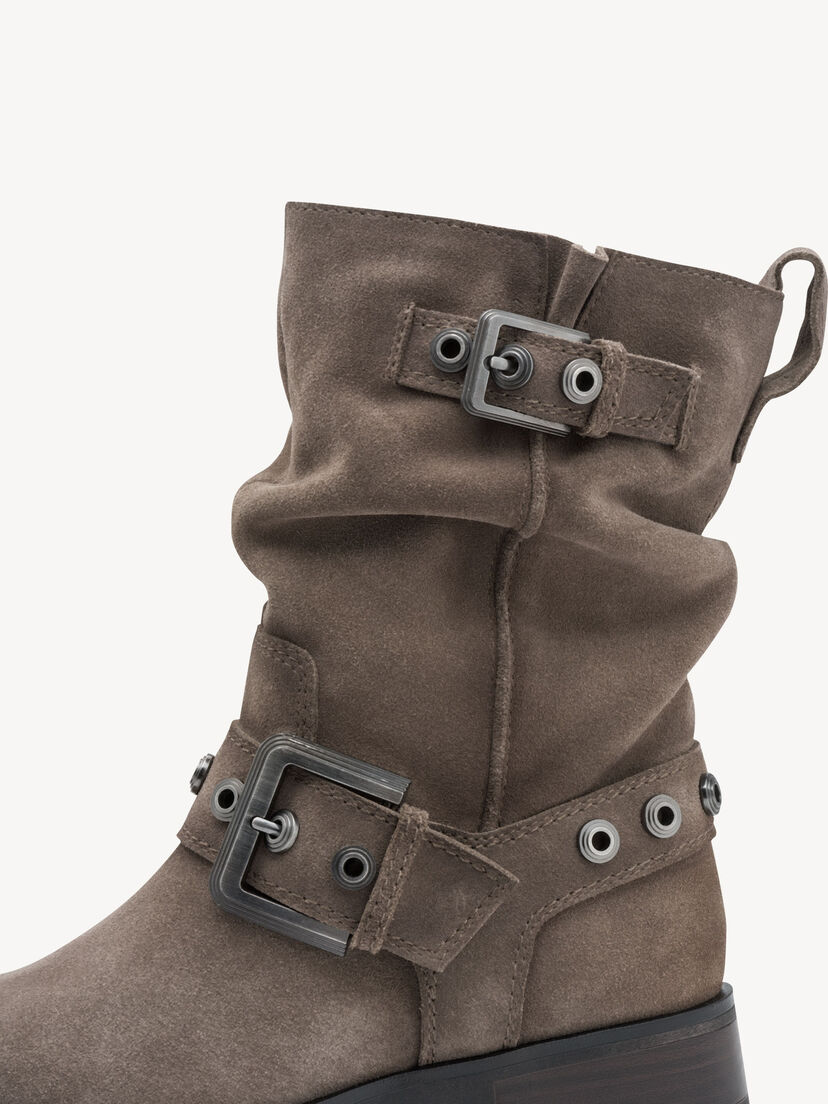 Leren Enkellaarsje - beige