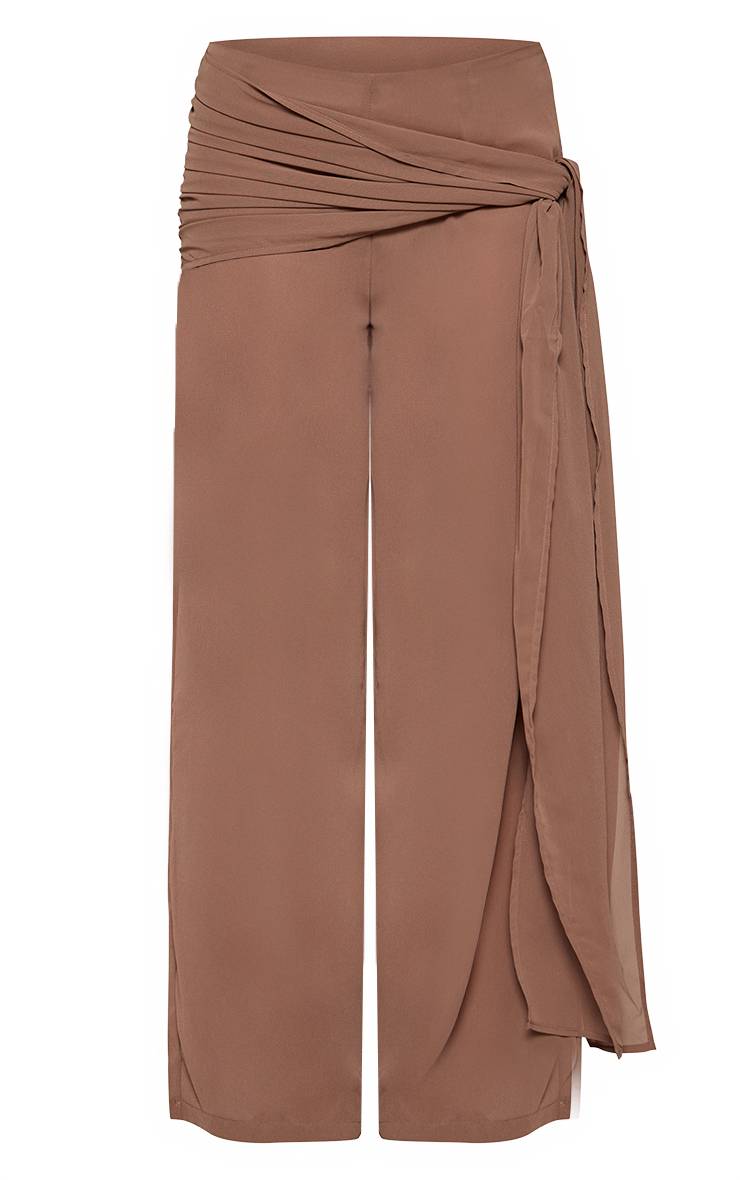 Champignon Pantalon Froncé À Nouer En Mousseline - Ensemble Coordonné