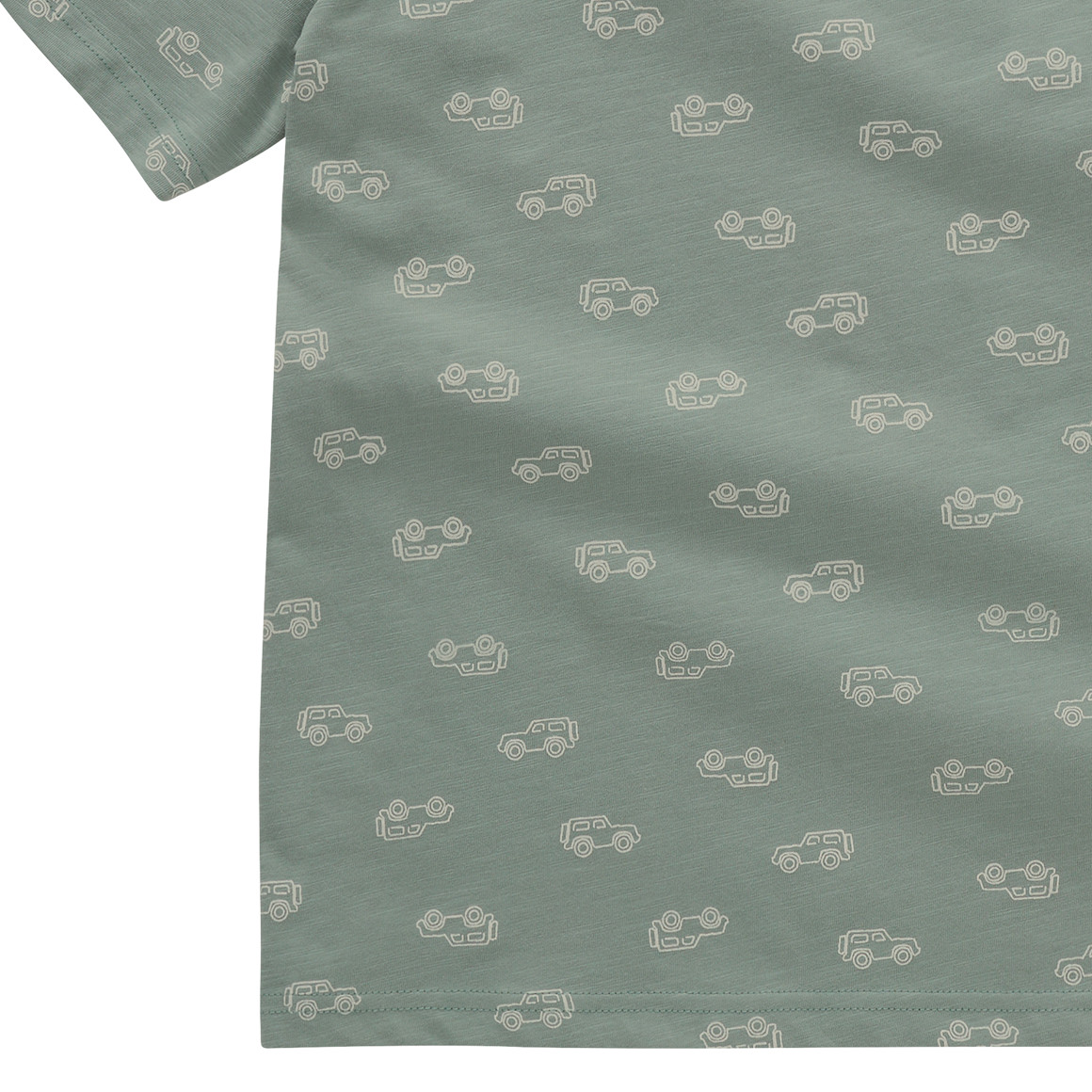 Topolino Jungen T-Shirt mit Fahrzeug-Allover salbei