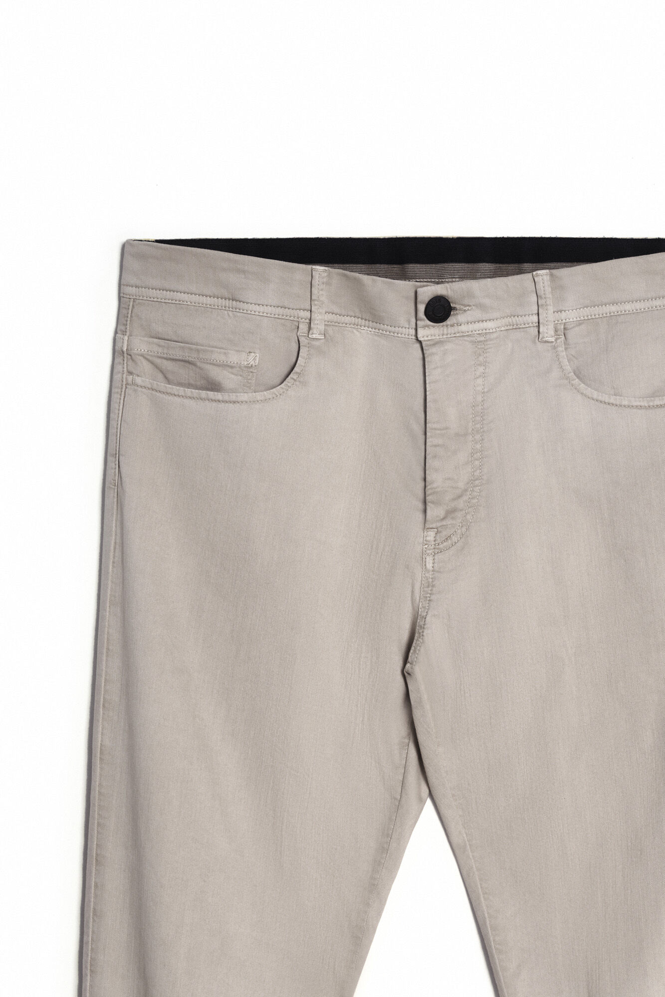 Calça slim de 5 bolsos - Cinza