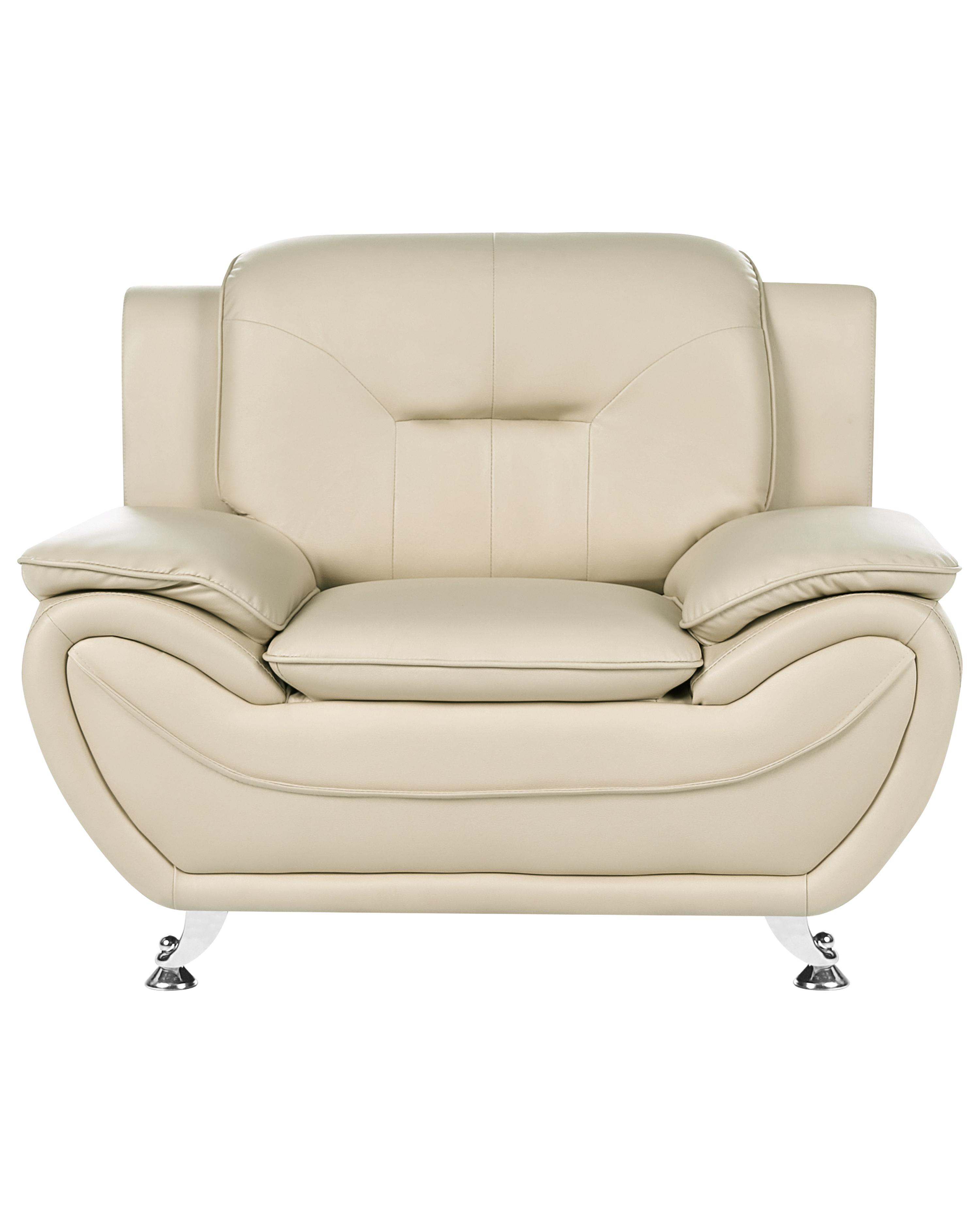 Fauteuil LEIRA Kunstleer Beige
