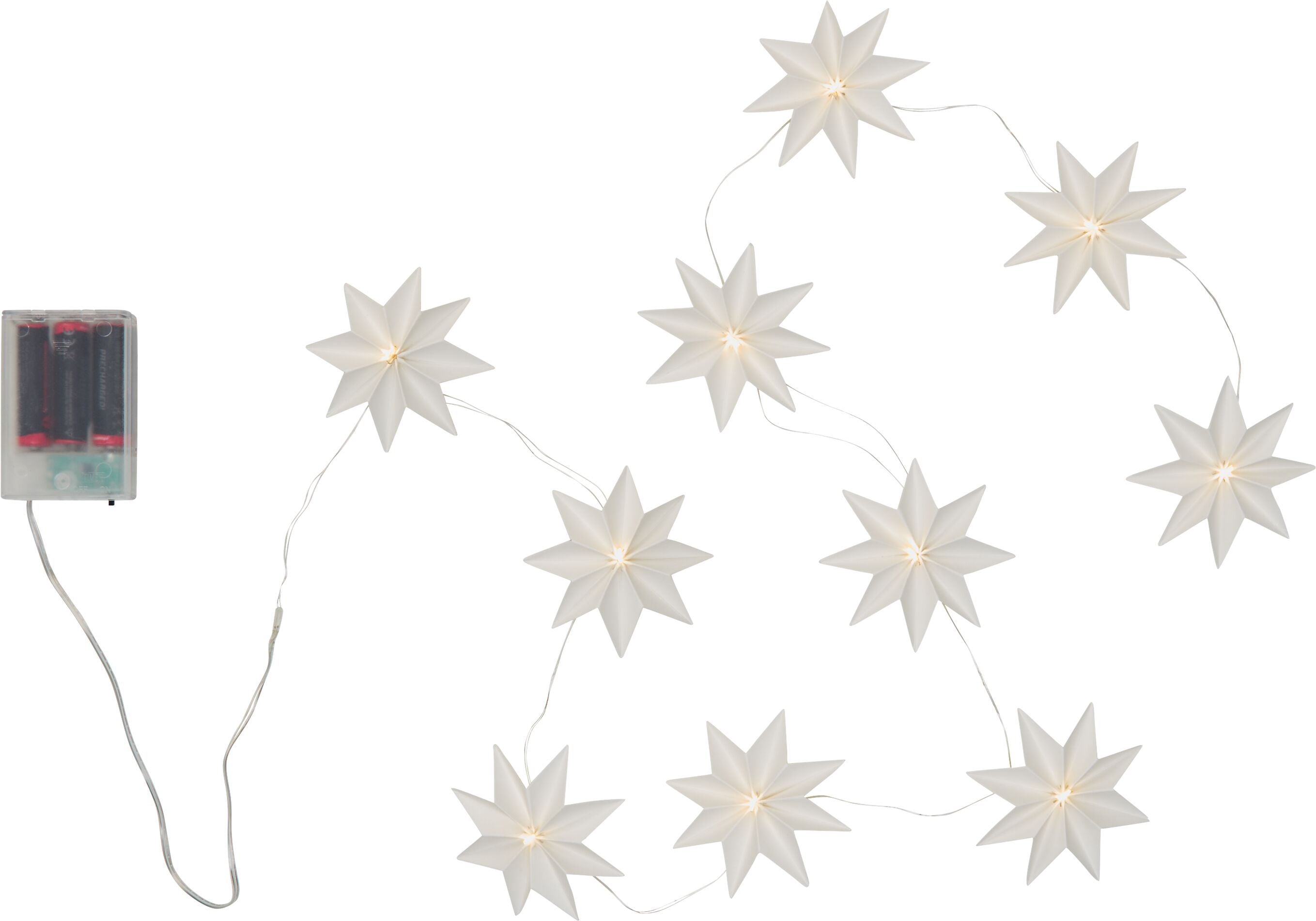 MILA LED-Lichterkette - Weiss / B: 165.0 cm x D: 8.0 cm