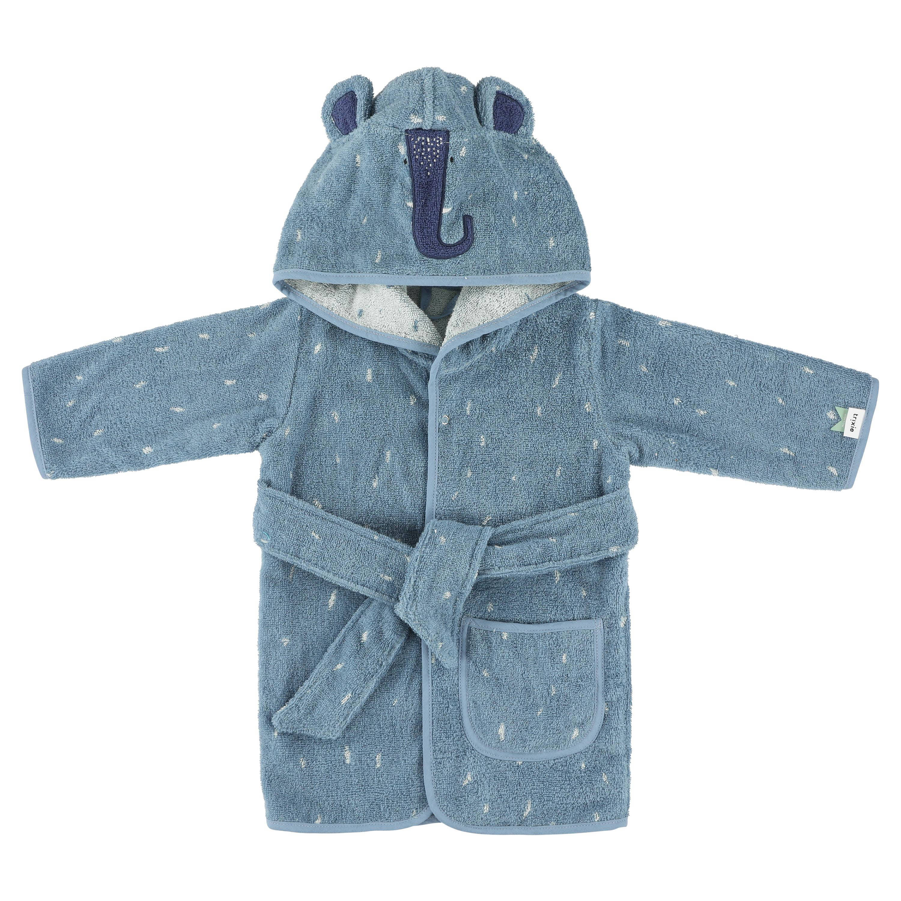 Trixie Mrs. Elephant badstof badjas blauw
