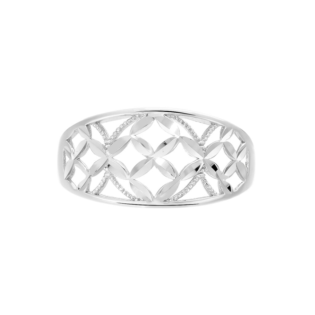 Bague Losangia Argent Blanc