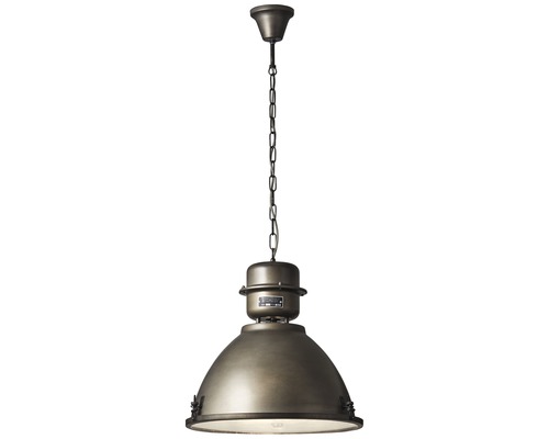 Hanglamp, 1-lichts, HxØ 146x48 cm, zwart/staal