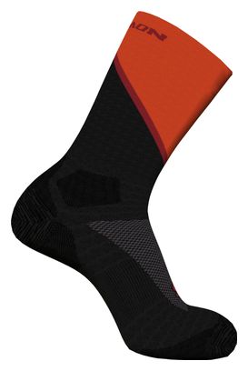 Chaussettes Unisexe Salomon Pulse Crew Noir/Rouge
