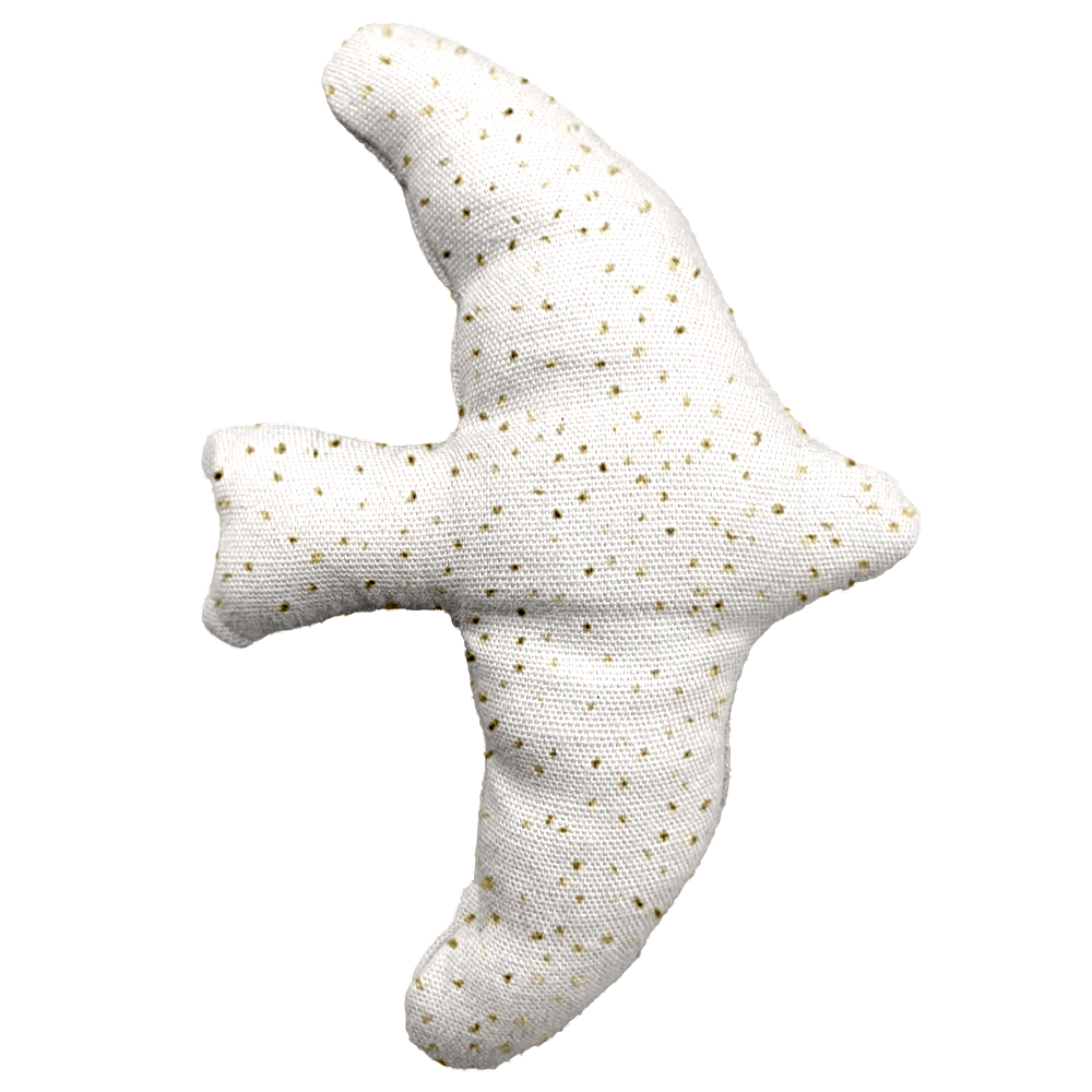 Barrette Hirondelle Blanc Pailleté