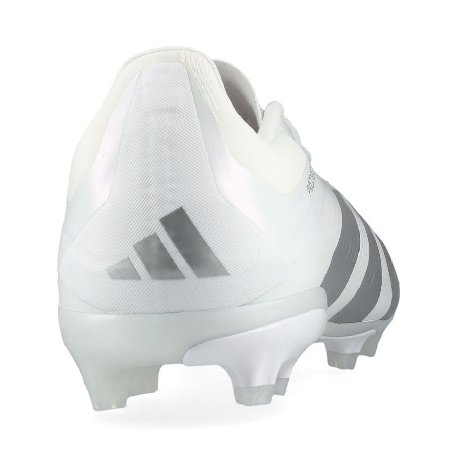 adidas Predator Elite FG Pearlized - Blanc/Argenté Enfant