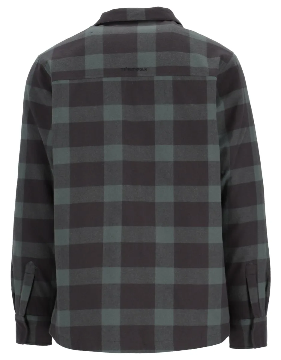 Twentyfour Finse Flannel Jakke H Mellomgrønn