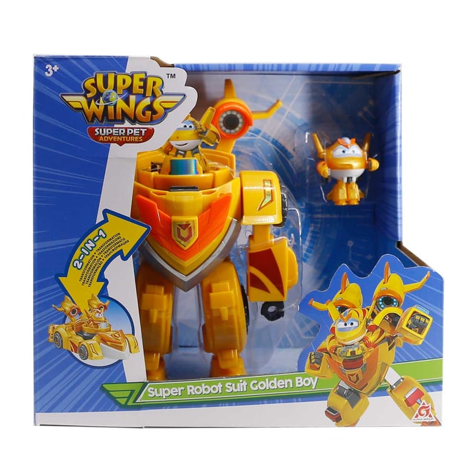 Super Wings - 2in1 Super-Roboter-Anzug Golden Boy