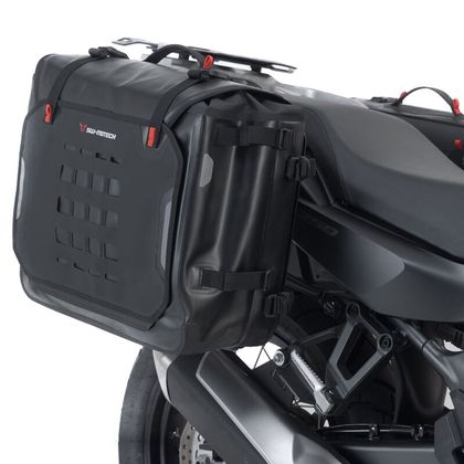 Sacoches cavalières SW-MOTECH SysBag WP L/L (27-40 litres x 2) complet avec support - Noir