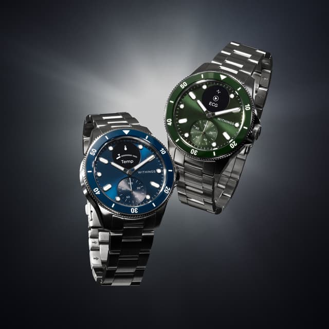 Withings ScanWatch Nova hybridur 42 mm (blå)