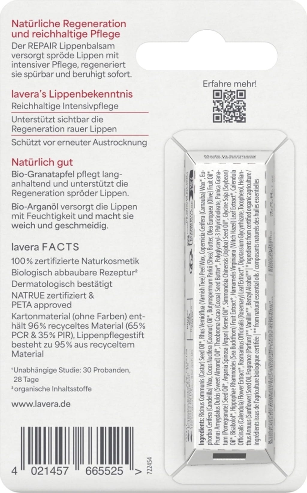 lavera  Repair Lippenbalsam, 4,50 g