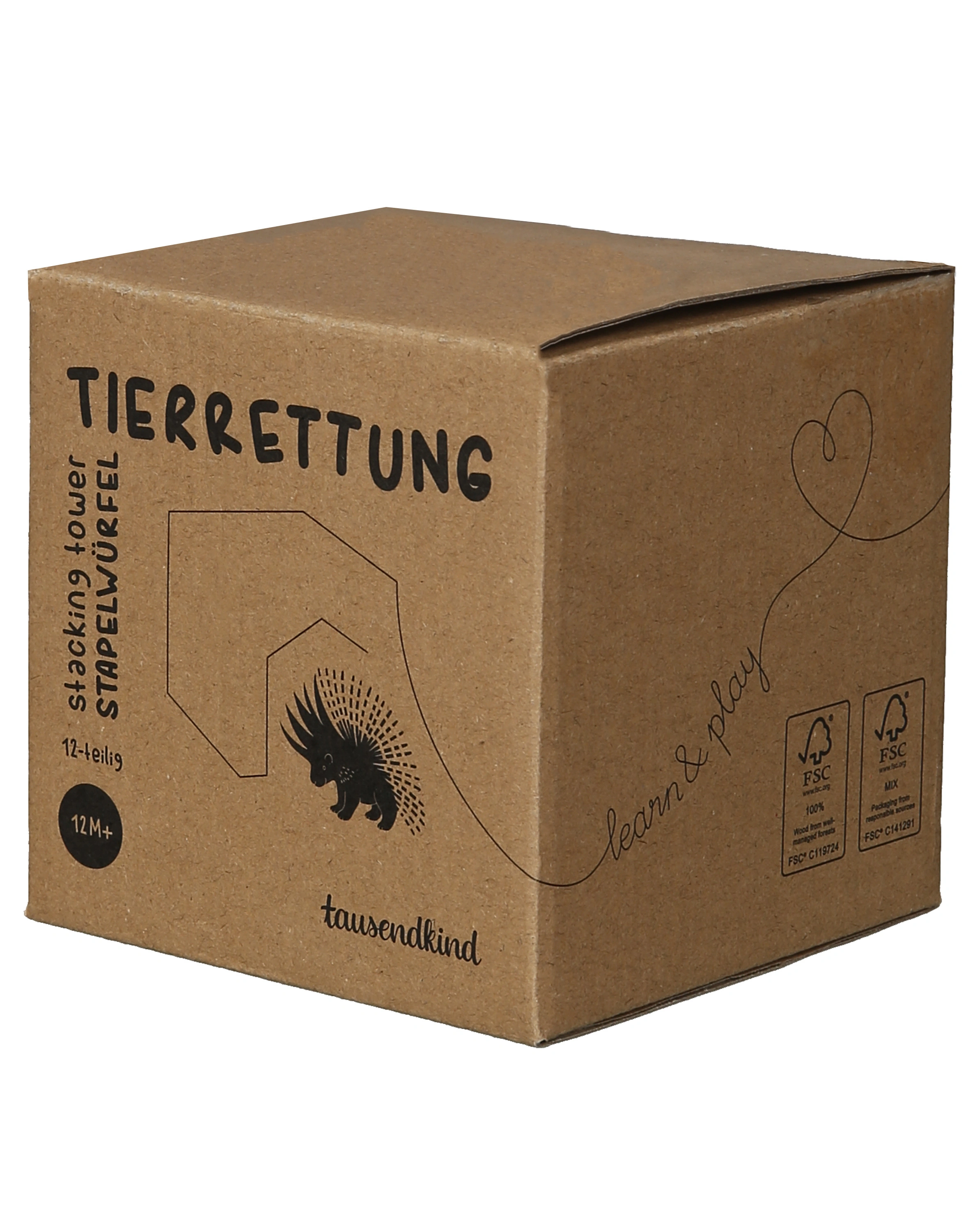 Stapelwürfel TIERRETTUNG 12-teilig