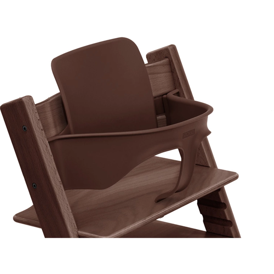 STOKKE® Mega Tripp Trapp® Set Hochstuhl Buche walnussbraun inkl. Newborn Set™ Grey und Baby Set walnussbraun