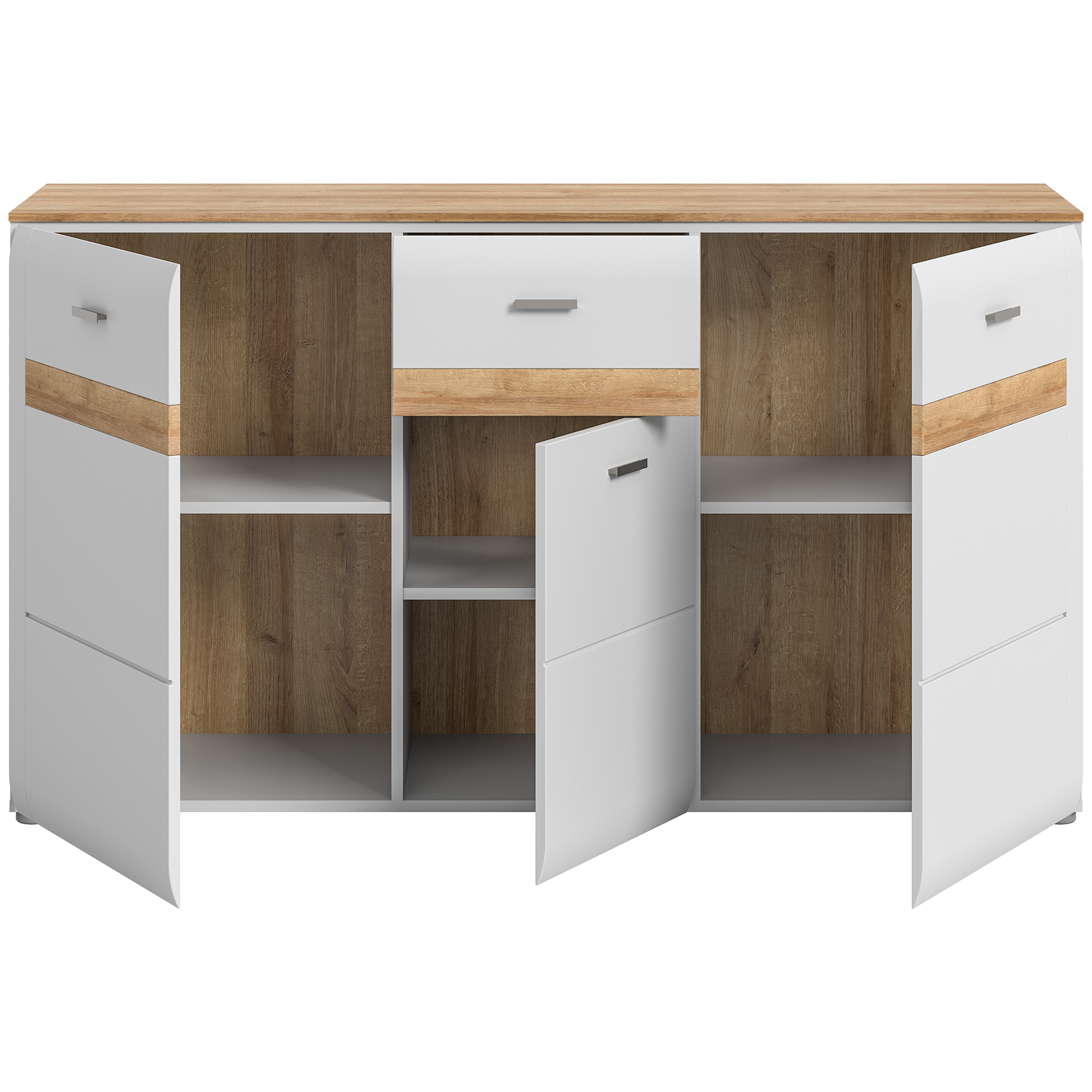 Sideboard ASHTON - ashgrey matt-Rivera Eiche - 150 cm