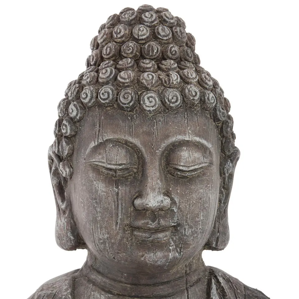 Atmosphera Boeddha hoofd beeld - binnen/buiten - stone - 50 cm
