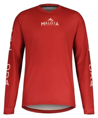 Maillot Manches Longues Maloja GaderM. deep sunset Rouge