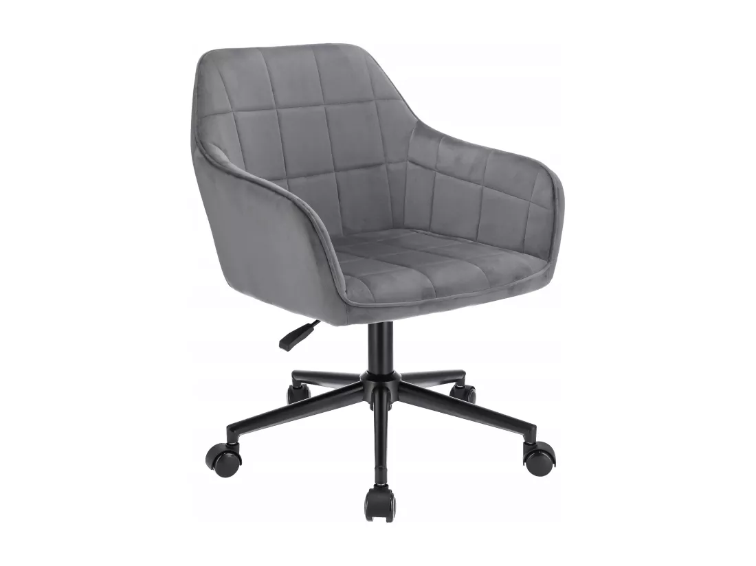 Fauteuil MILANO gris avec pieds noirs