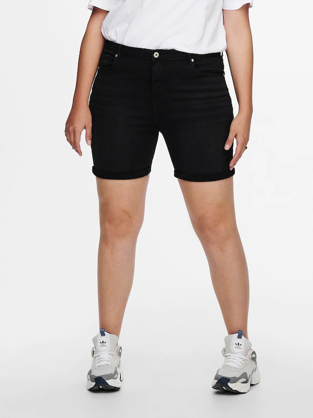 ONLY CARMAKOMA Jeansshorts »CARLAOLA HW SHORTS AZG573 DNM« mit schmalem Umschlag