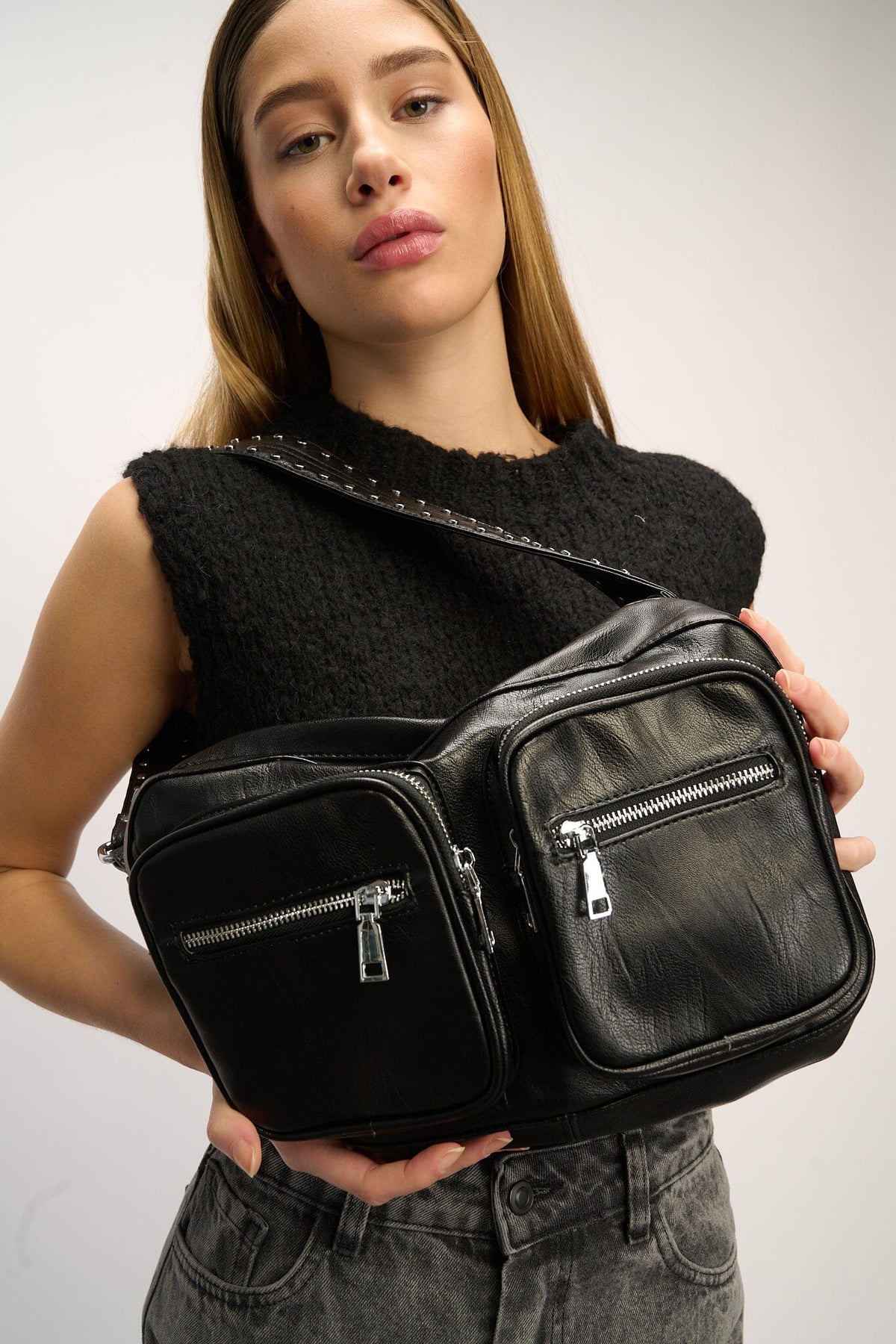 Noella Celina Bag 001 black leather look