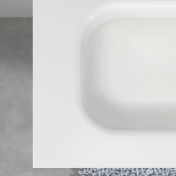 Tiger Reverse Meubelset 2x60 cm met 4 lades Naturel eik / Mat wit inclusief 2 Oval wastafels Hoogglans wit