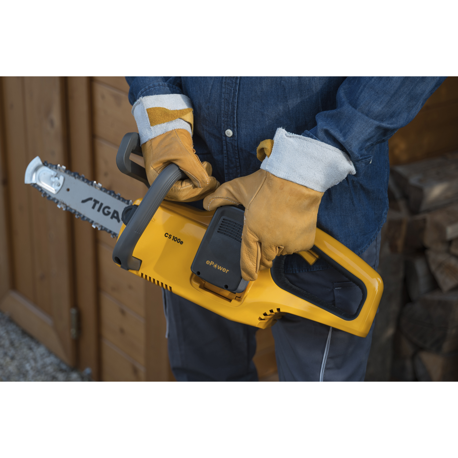 Stiga CS 100e Kit Accu kettingzaag (1x 4,0Ah accu) - 20V