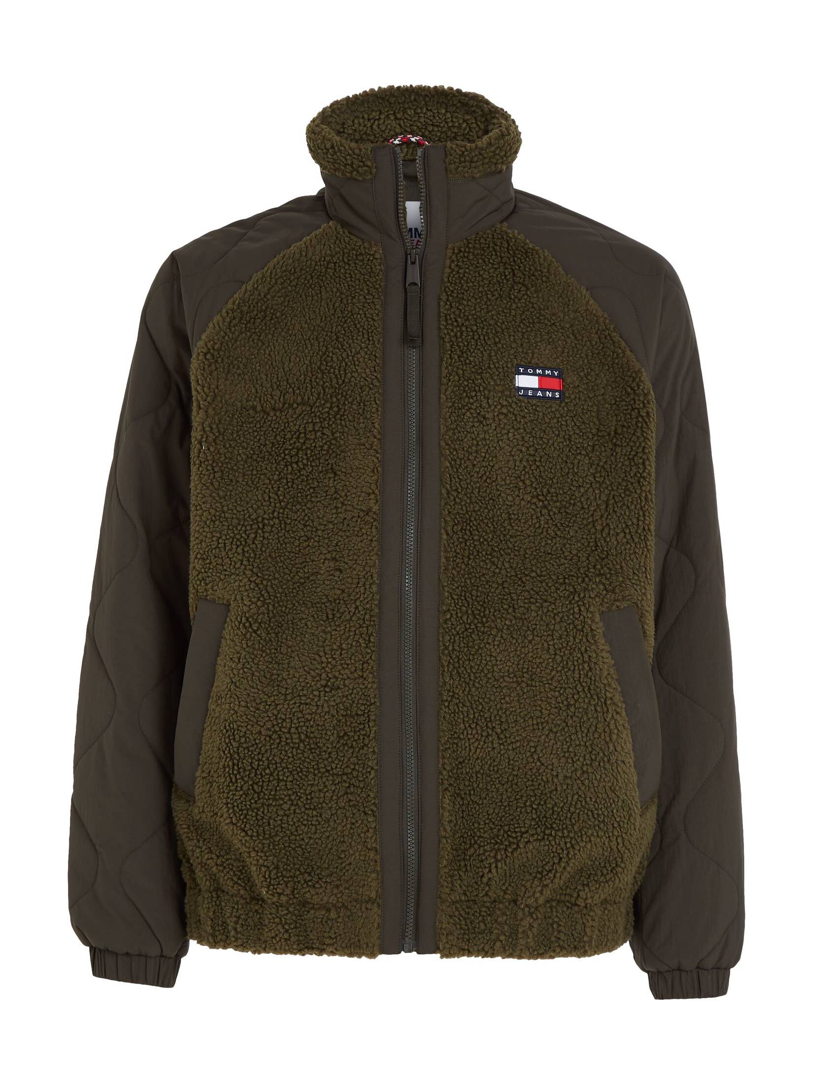 Tommy Jeans| Herren Jacke SHERPA mit Struktur-Mix Relaxed Fit