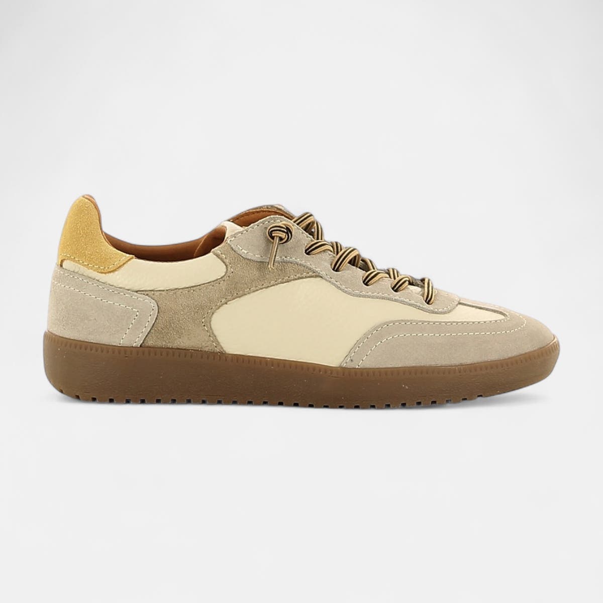 Baskets basses Femme en cuir beige