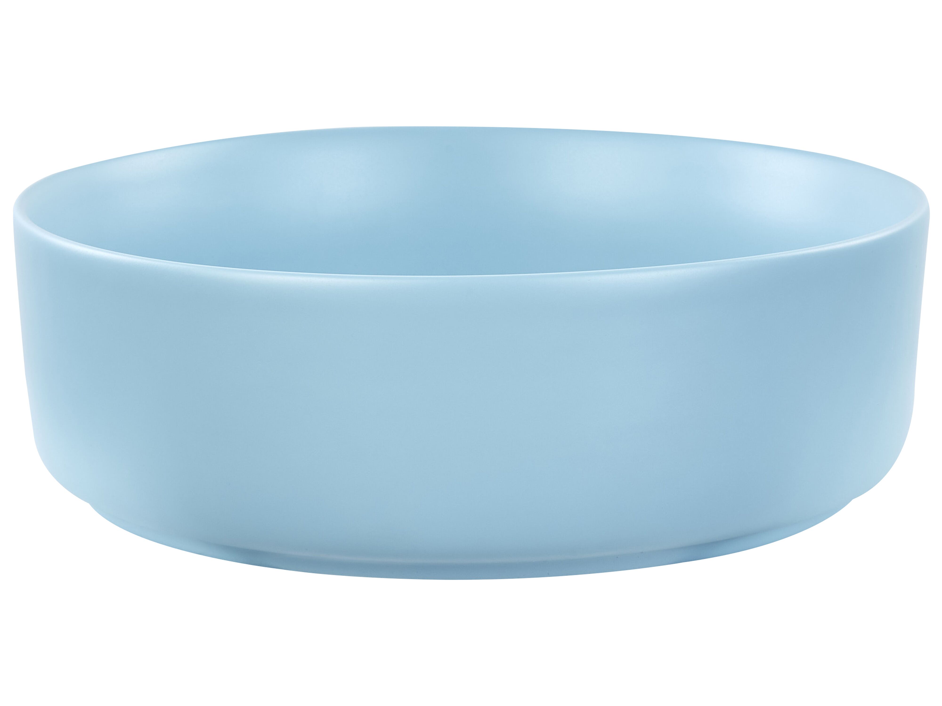 Wastafel voor aanrechtblad GUDAR ⌀ 37 cm Keramiek Blauw