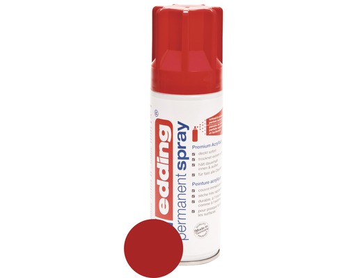 Permanente Spray edding verkeersrood glanzend 200ml