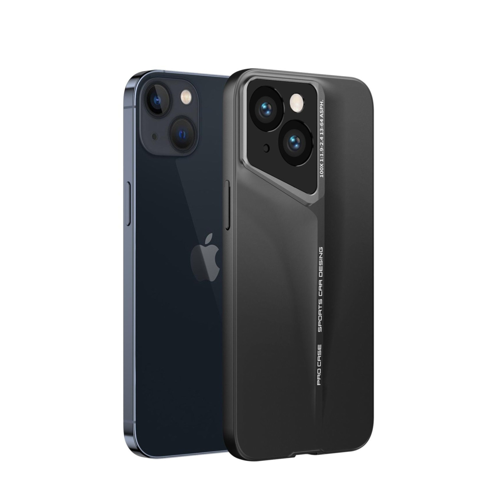 iPhone 15 Hybrid Hülle Drop Protection Hardcase Bumper mit Acryl Rückseite - Schwarz