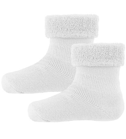 Minymo Socken - 2er-Pack - Terry - White