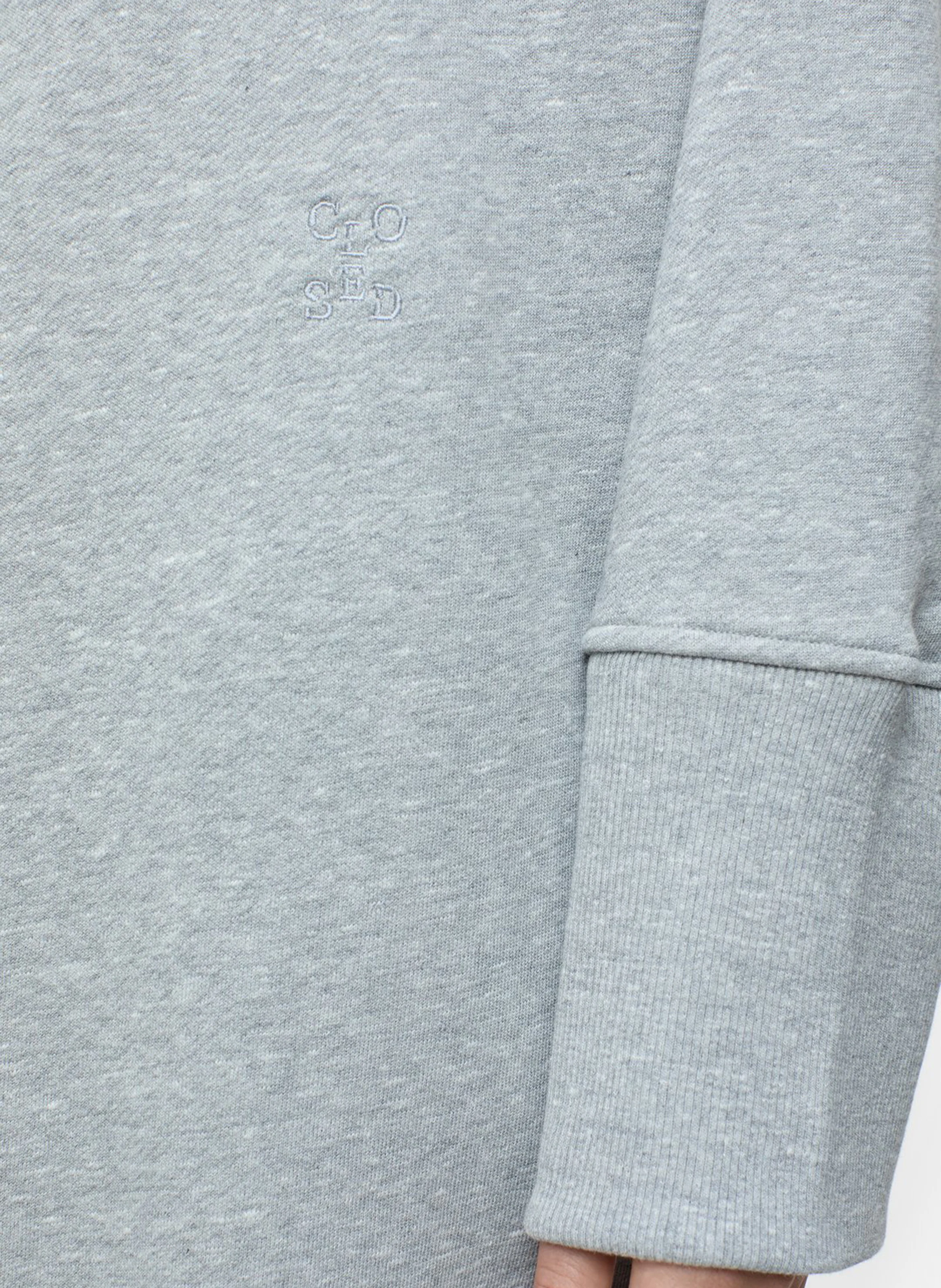 FELPA - Robe courte col rond en coton mélangé | Gris