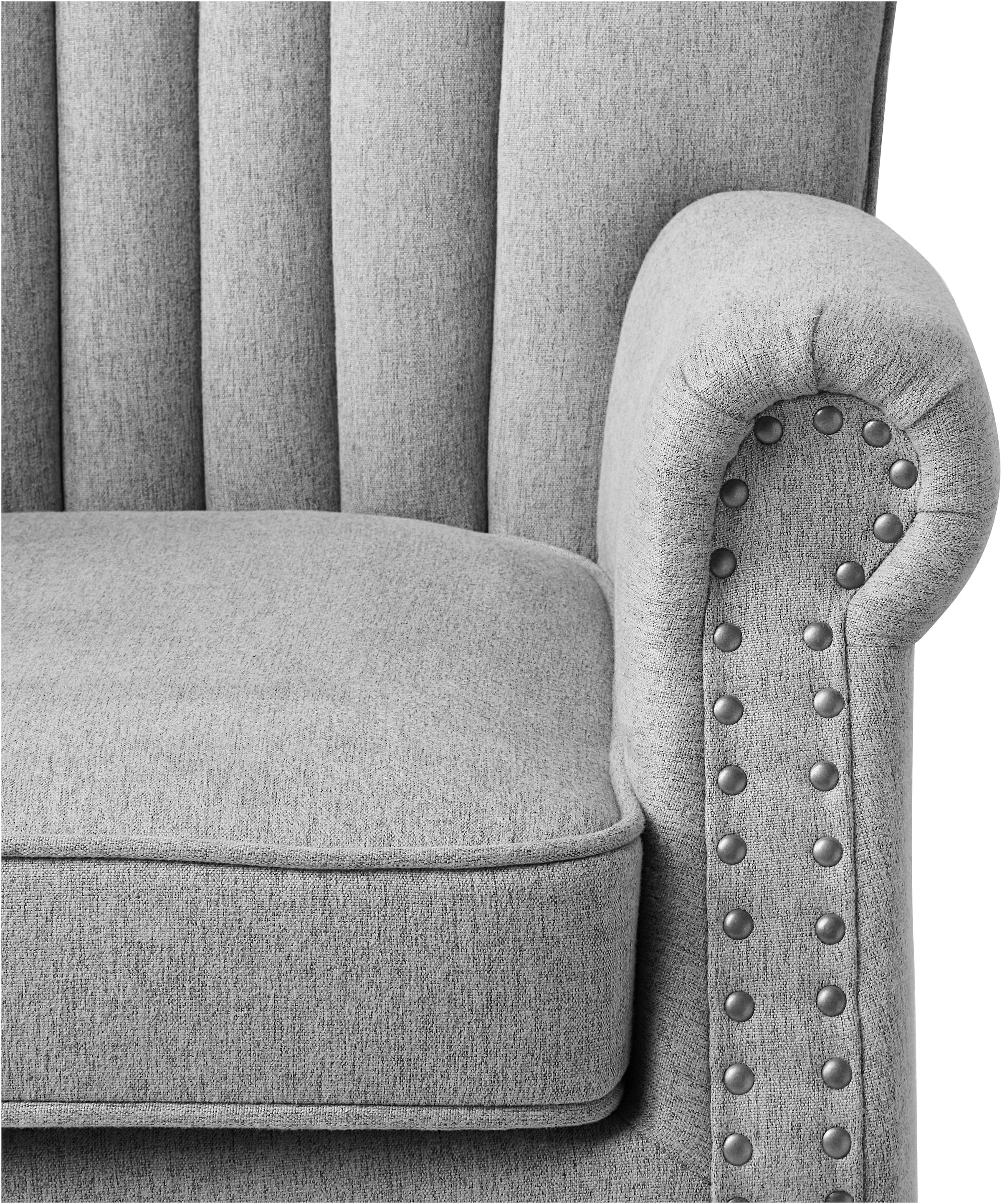 ATLANTIC home collection Sessel »TONI« modern mit Nieten und hoher Rückenlehne