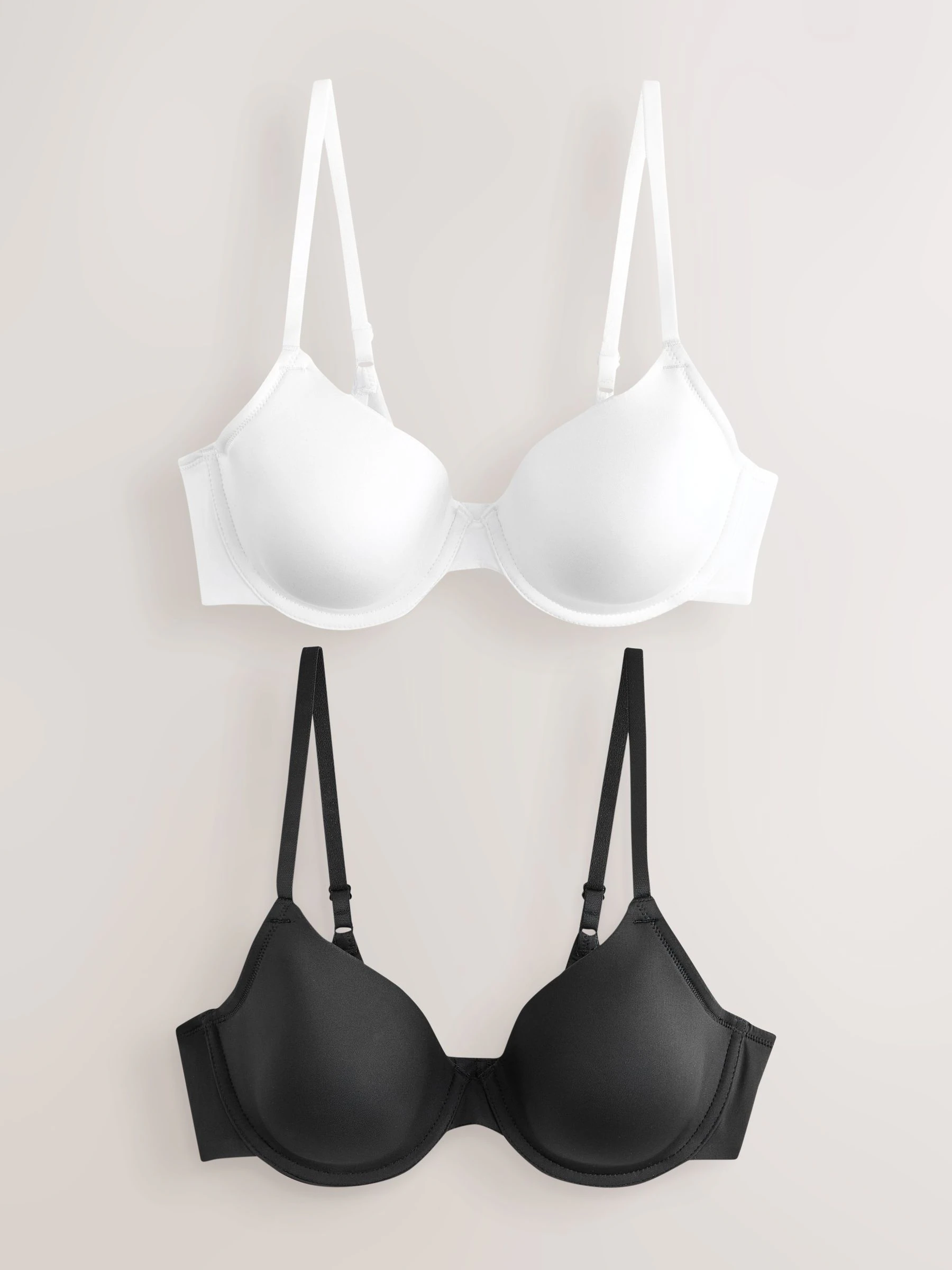 Zwart/wit - A-E Afvlakkende Ultimate Comfort Beha's 2 Verpakking