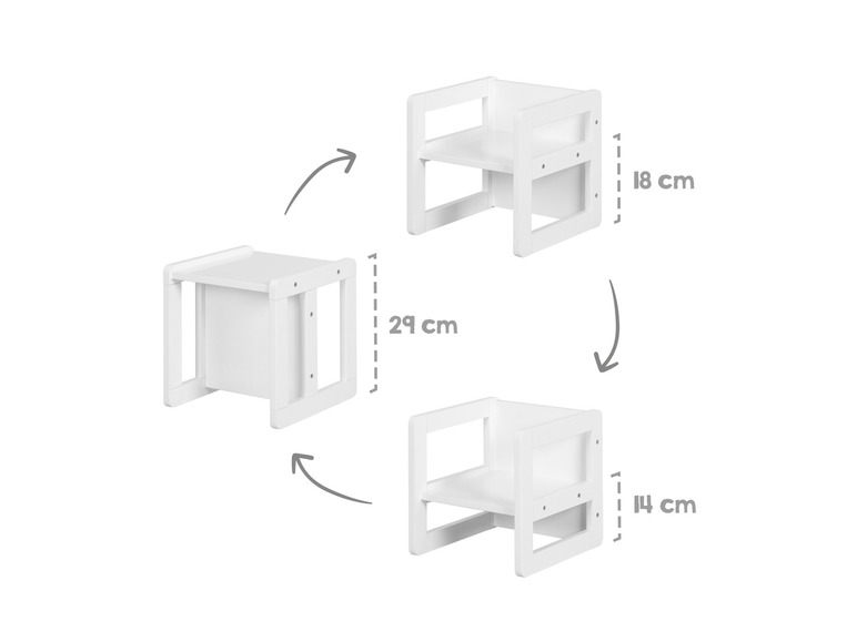 Kindertafel met stoel Montessori 3-in-1