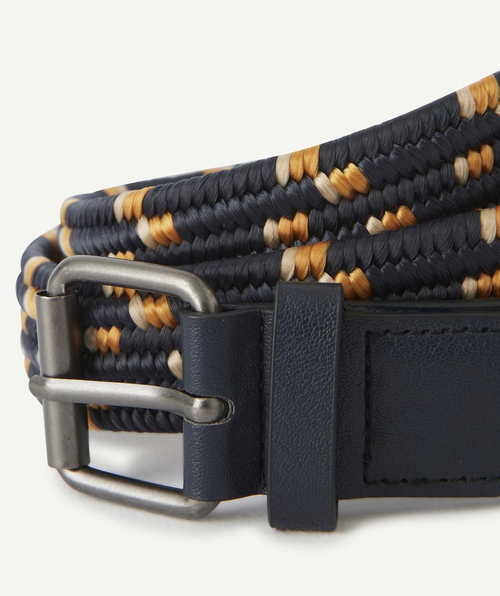 LA CEINTURE TRESSÉE NOIRE ET ORANGE GARÇON