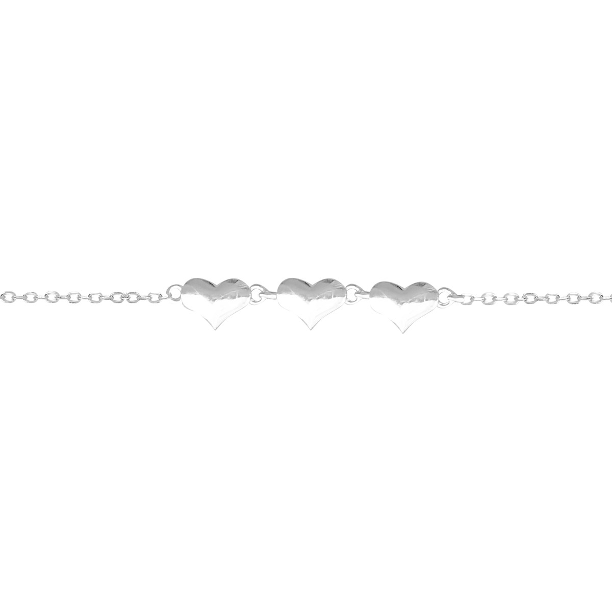 Bracelet en argent 925 rhodié et oxyde de zirconium